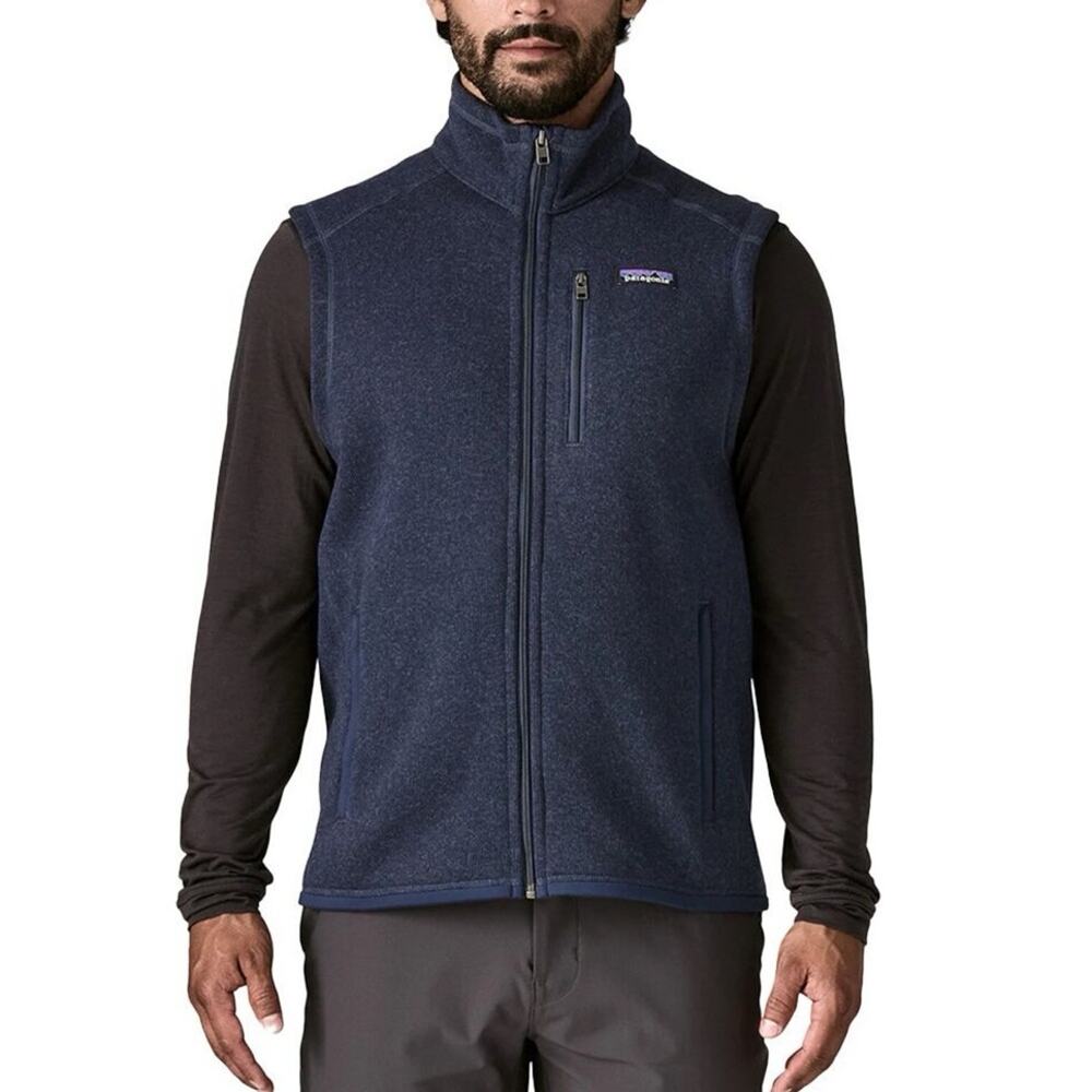 Patagonia Men's Better Sweater Fleece Full-Zip Vest Navy Blue Size XXL